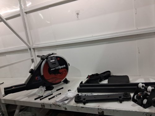 EvoSpark Digital Rowing Machine with bluetooth connectivity - 350LB MAX - black/red (model: 106h) image 2