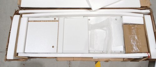 Homfa Shelf Storage Organizer with 3 Movable Drawers - 35.4" x 39.4" x 13" - White (Model: FPB-488) image 5