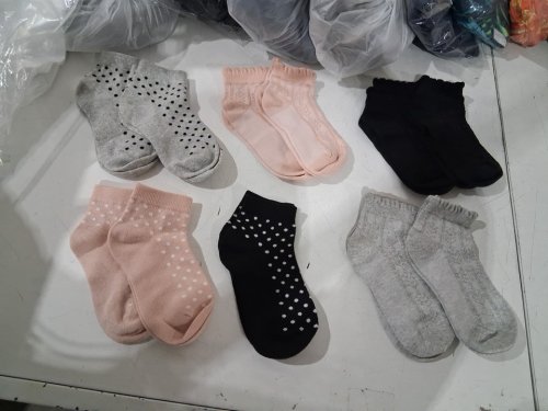 11PR GIRL's trimfit seamless toe cotton blend crew socks - small (shoe size7-11) - assorted colours / patterns (style: 2195000) image 2