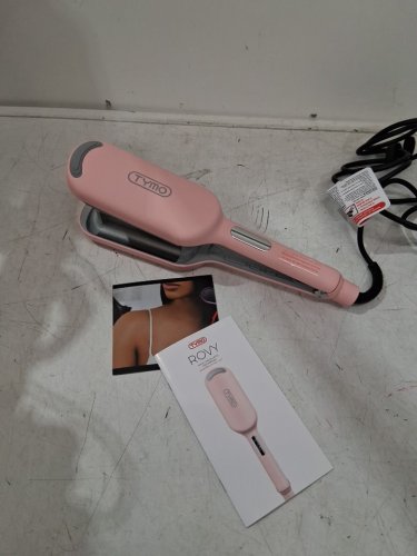 tymo rovy deep hair waver crimper compact hot iron with ceramic tourmaline barrel - 1" - pink/grey (model: hc507p) image 3