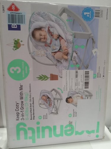 INGENUITY KEEP COZY 3-IN-1 GROW WITH ME VIBRATING BABY BOUNCER SEAT & ROCKER - 6-40LBS - SPRUCE (MODEL: 12637) image 2