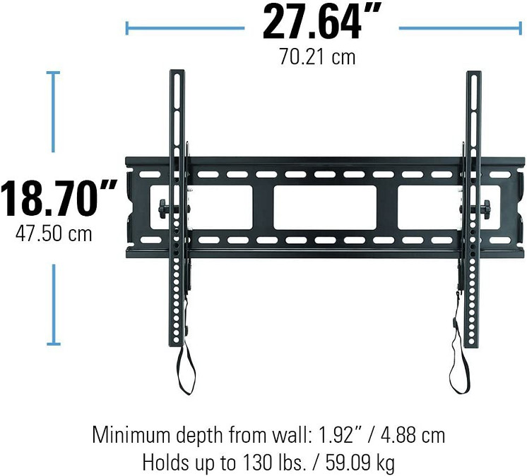 SANUS UNIVERSAL LOW PROFILE TILT TV WALL MOUNT FOR LED, LCD & PLASMA TVS - 37"- 80" (MODEL: MLT14-B1) image 3