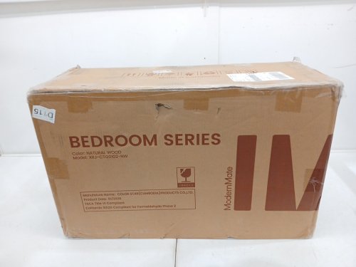 ModernMate Nightstand with 2 Drawers - 25" x 25.5" - Brown (Model: XRJ-CTG0102-NW image 3