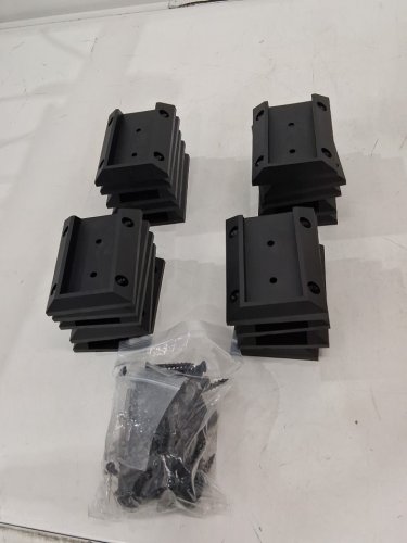20pk Muzata Deck Railing Brackets Connectors for 2" x 4" Wood Post - Hassle-Free Installation, Sturdy & Durable - black image 3
