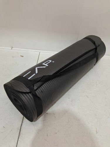 CAP BARBELL HIGH DENSITY EXERCISE YOGA MAT WITH STRAP - 1/2"X24"X68" - BLACK (MODEL: MTIS-6523-12BK) image 3