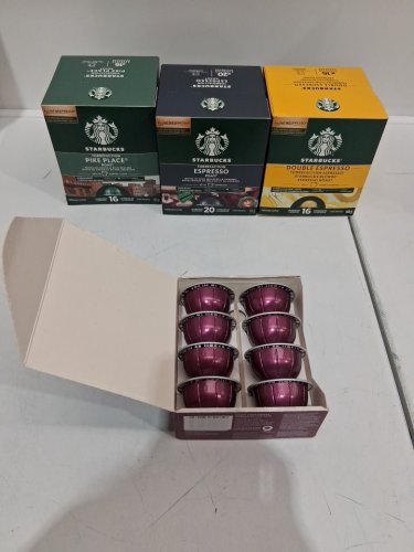 60PK STARBUCKS BY NESPRESSO ROAST & GROUND COFFEE CAPSULES - 596G - Espresso/Double Espresso/Pike Place Roast/Caffe Verona image 3