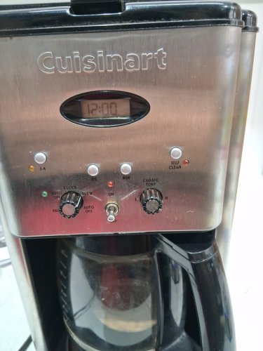 CUISINART BREW CENTRAL 12-CUP PROGRAMMABLE COFFEE MAKER - BLACK/STAINLESS STEEL (MODEL: DCC-1200C) image 4