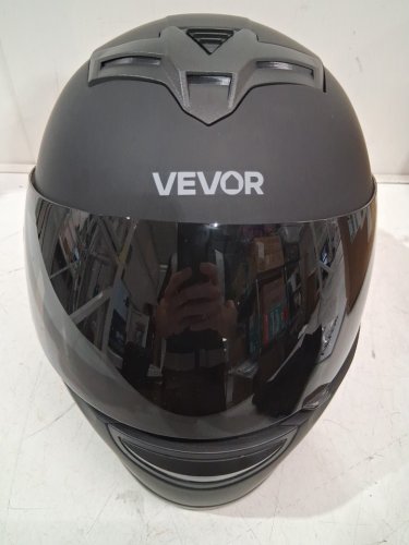 3PC ADULT MOTORCYCLE Helmet with Tinted and Clear Dual Visor - MEDIUM - BLACK (MODEL: MD-803) image 3