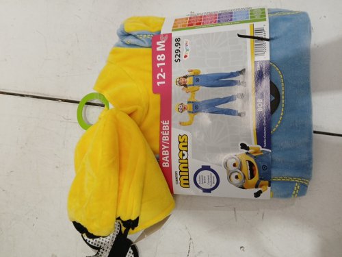 2PC TODDLER DISGUISE BOB MINIONS COSTUME - 12-18 months  - YELLOW/BLUE (STYLE: 119079S) image 2