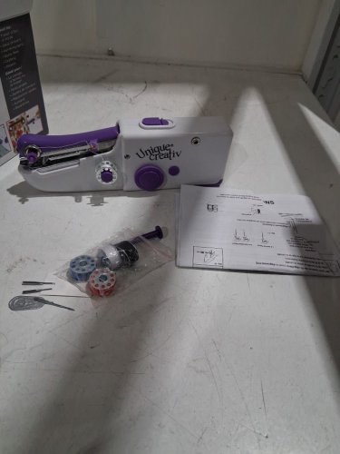 Unique Creativ Handheld Sewing Machine Cordless Mini Mender - White/Purple image 3