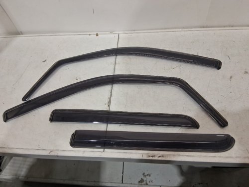 4pc Hilake in-channel window visor guards for ford f150 2009 to 2014 - smoked black image 3