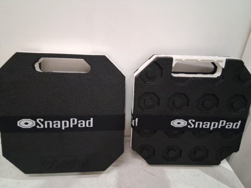 2pk SnapPad StakPad RV Leveling Blocks - 12" x 12” - black image 3