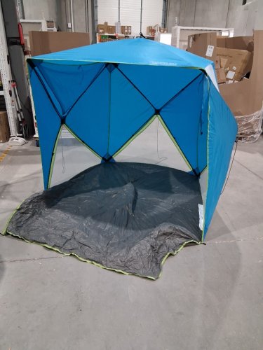 Old Bahama Bay Pop Up Portable Shade Sun Shelter UPF50+ UV Protection- fits 4 Person -81" x 54.5" x 62"-blue-(model: HW-20364-22-BL) image 4