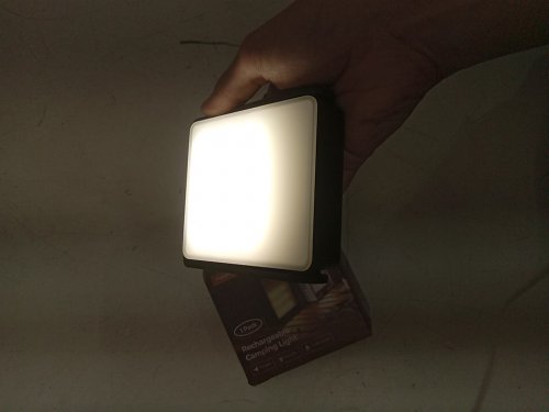 Rechargeable LED lightweight Camping Light with 3 colour temps - black image 3