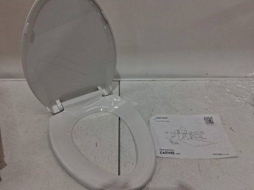 Garvee Soft Close Hinge Non-Slip Elongated Toilet Seat - 18.2" - white (model: ph0-16exda3y) image 3