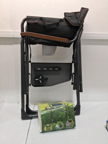 MAC SPORTS FOLDING DIRECTOR CAMPING CHAIR- 300LBS MAX/CAP - GREY (MODEL: 1872256) image 2