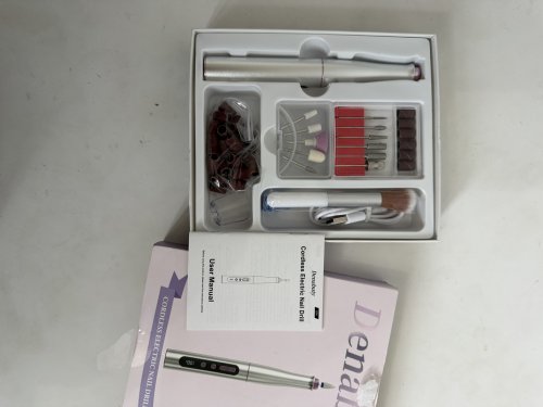 DENABUTY CORDLESS ELECTRIC NAIL DRILL - SILVER (MODEL: DN-2402) image 3