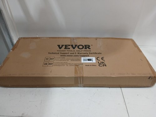 vevor folding table for bar/trade shows/home with carry bag velcro fabric shield and shelf - 38" x 34" x 15" - 110lb cap - black/silver - (model: DX9930) image 2