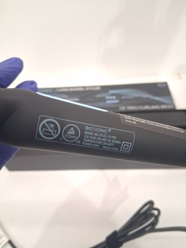 BIO IONIC LONG BARREL PRO CURLING IRON HAIR STYLER - 1.5" - BLACK (MODEL: Z-FGTST-CL-1.5) image 8