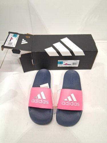 kid's adidas adilette shower k slides - 6 - navy blue/pink (style: ie2606/1977796) image 2