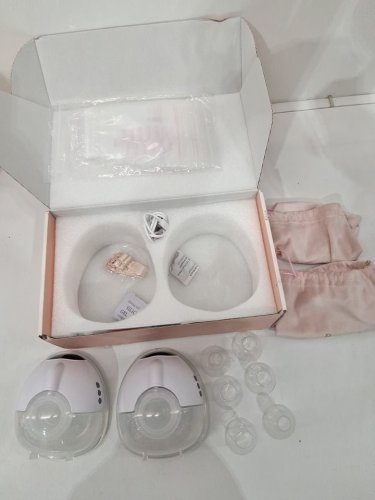 lulia wearable breast pump with 4 modes and 9 levels and carry bags - white image 4