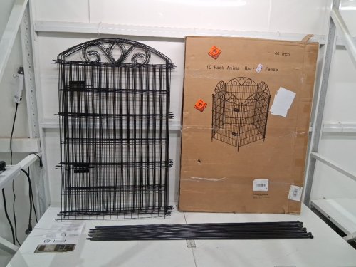 10-Panel No Dig Decorative metal Garden Animal Barrier border Fencing - 28" x 44" (each panel) - black image 2