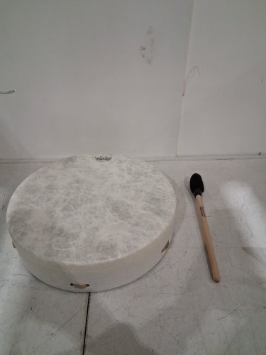 Remo Buffalo Drum - Standard 14" - White/Cream (Model: E1-0314-00-) image 2