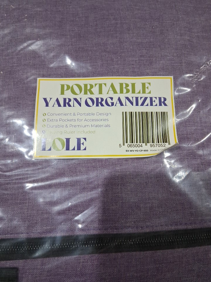 LOLE PORTABLE YARN ORGANIZER - 11" X 12" X 14" - PURPLE image 5
