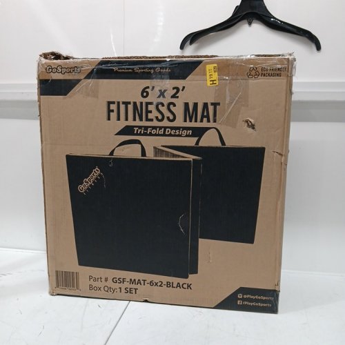 GOSPORTS Tri-Fold Exercise multi-purpose Fitness Mat with carry strap- 6ft x 2ft - Black (MODEL: GSF-MAT-6x2-BLACK) image 3