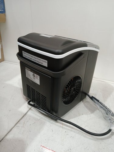 EUHOMY Countertop Ice Maker Machine with Handle, Basket and Scoop - MAKES 26LB/Day - BLACK (MODEL: im-06d/IM001-Bbl-CAEH) image 7