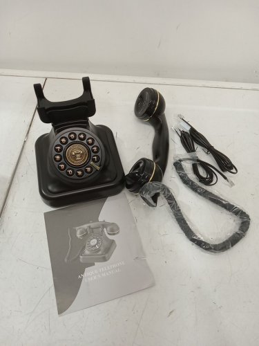 antique Vintage Landline telephone - 14.5" - black (model: ms-302) image 3