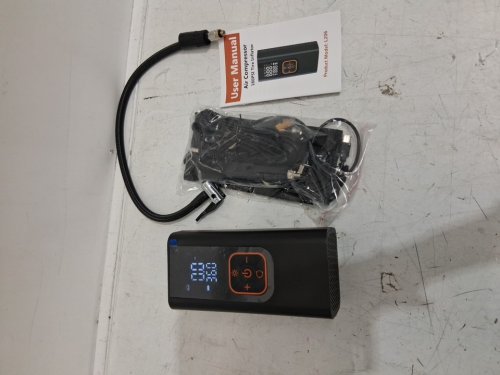 QKMPOM Tire Inflator Portable Air Compressor - 180PSI -12v - black/orange (model: l206) image 3