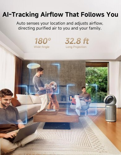 Dreame AirPursue PM20 3-In-1 Smart Air Purifier - Cleans 7,534 ft² in One Hour - Gold/Silver - (Model: CVF14A) image 2