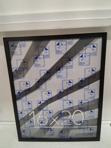 Americanflat thin border Plexi Glass Picture Frame - 16" x 20" - black (model: LX1620BLK) image 2