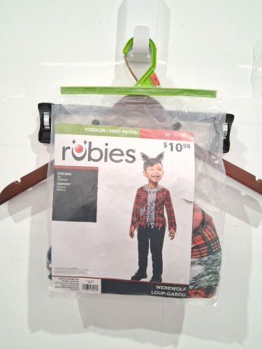 2PC TODDLER RUBIES WEREWOLF COSTUME - 2T - RED/BLACK/GREY (STYLE: 1002834) image 2