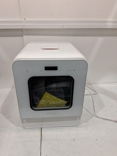 AIRMSEN PORTABLE COUNTERTOP MINI DISHWASHER WITH 5L BUILT-IN WATER TANK - 9 PROGRAMS, 14.6"X 17.8"X 20.1", SELF-CLEANING WASHING, 24H DELAY START AND ENERGY-SAVING - WHITE (MODEL: ZMW-DUHC01) image 3