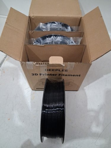 3pk DEEPLEE PLA 3D Printer Filament  Bundle 1.75mm/1KG each (3KG total) - gloss black image 3