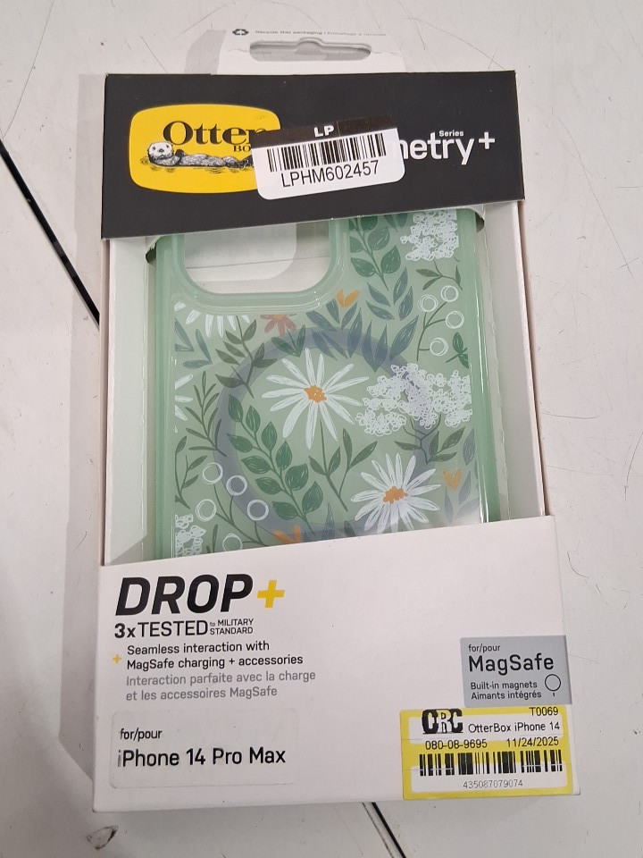 otterbox symmetry series iphone 14 pro MAX case for magsafe - floral green (model: 77-88657) image 2