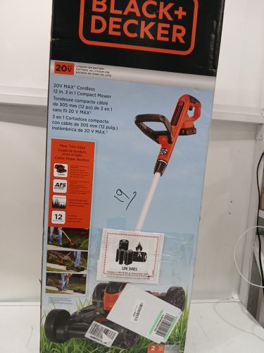 BLACK+DECKER 3-IN-1CORDLESS  STRING TRIMMER, EDGER, and LAWN MOWER with 2 batteries, and charger - 6.5 AMP - ORANGE/BLACK (MODEL : MTC220/lst220) image 2