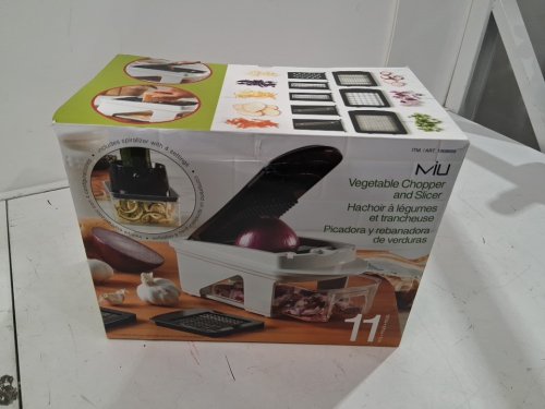 11PC mui Vegetable Chopper and Slicer- black/white image 2
