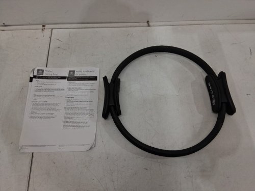 GAIAM PILATES RESISTANCE RING- DUAL GRIP HANDLES FOR TONING & FITNESS- 12" - BLACK (MODEL: 05-63872Z) image 2