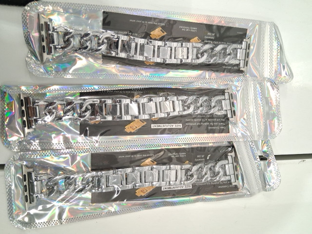3 JR.DM single chain metal watch band adjustable - 38mm - SILVER image 3
