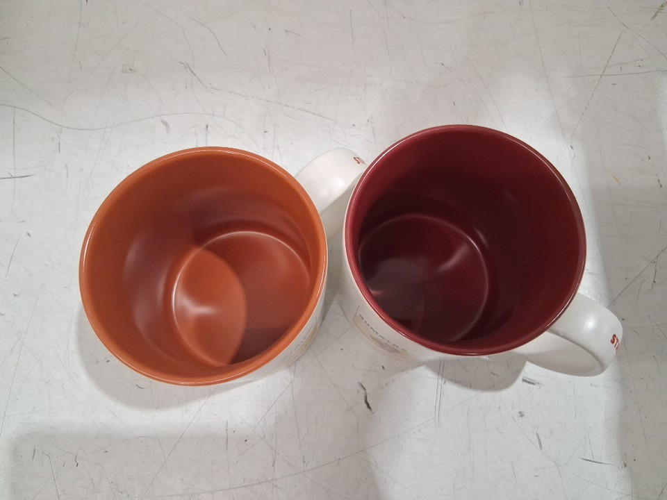 2pc starbucks breakfast blend and sumatra tiger coffee mugs - 460ml each - white/assorted colours image 3