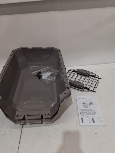 amazon basics hard sided single door pet carrier - 23" x 15" x 13" - brown image 3