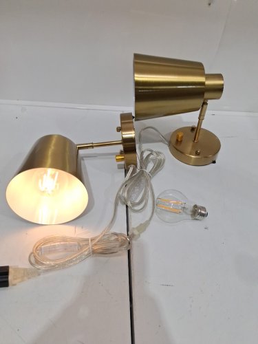 4PC Sheihong dimmable plug in wall sconces - 2700k - 620lm - gold/warm white image 3