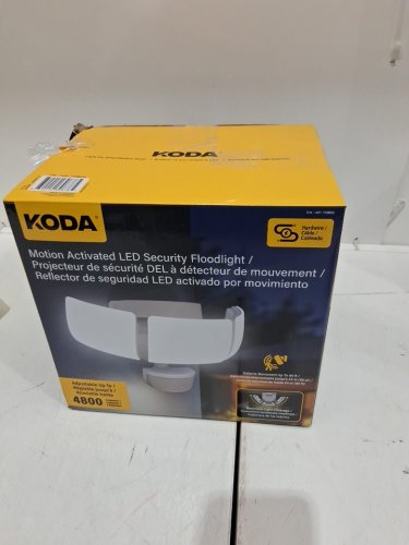 KODA MOTION-ACTIVATED LED SECURITY FLOOD LIGHT - 4800LM - WHITE (MODEL: 1938035/LM030878) image 3