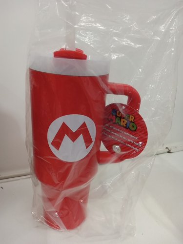 Nintendo Super Mario Metal Tumbler with Straw - 40oz - Red image 2
