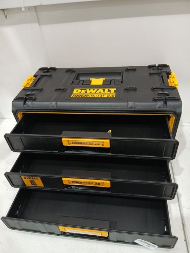 dEWALT  ToughSystem 2.0 ToolBox with 3 DRAWER - 21" X 12" X 13" - BLACK/YELLOW(MODEL: DWST08330) image 3