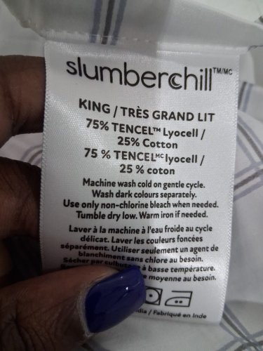 6PC SLUMBERCHILL COOLING SHEET SET - KING - GREY /BLUE/ WHITE PLAID (STYLE : 1796336) image 3