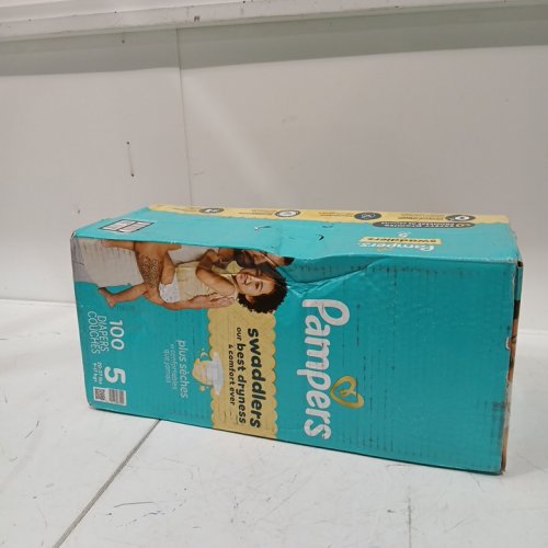 100PK PAMPERS SWADDLERS 100% LEAKPROOF DISPOSABLE BABY DIAPERS - SIZE 5 image 2